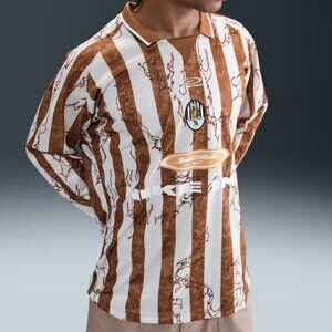 Nike Air Long Sleeve Soccer Jersey Tan Brown White Men's Sizes